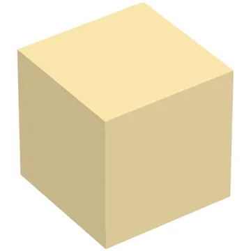 Minifig Head Special, Cube [Plain]