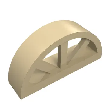 Window 1 x 4 x 1 2/3 with Spoked Rounded Top
