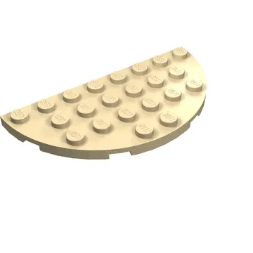 Plate Round Half 4 x 8