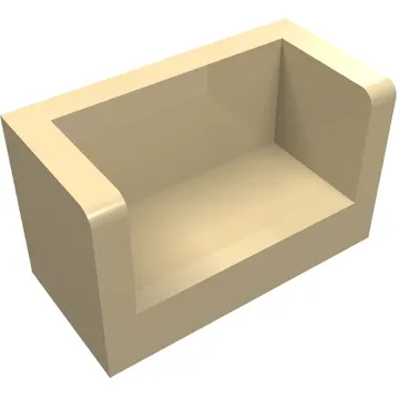Panel 1 x 2 x 1 with Rounded Corners and 2 Sides