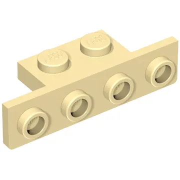 Bracket 1 x 2 - 1 x 4 [Rounded Corners at Bottom, Square Corners at Top]