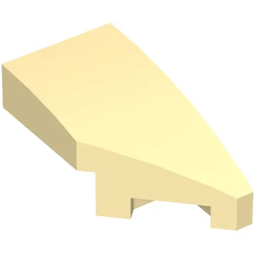 Brick Wedged, Curved 2 x 1 with Stud Notch Right