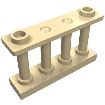 Fence Spindled 1 x 4 x 2 [2 Top Studs]