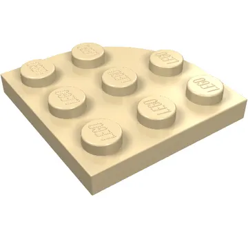 Plate Round Corner 3 x 3