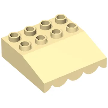 Duplo Roofpiece Slope 33 4 x 4 with Awning Overhang with 9 Bottom Tubes