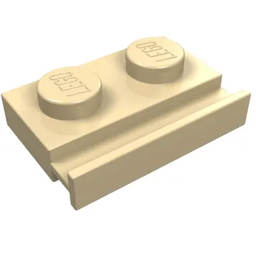 Plate Special 1 x 2 with Door Rail