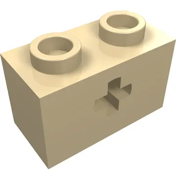 Technic Brick 1 x 2 with Axle Hole Type 1 [+ Opening] and Bottom Pin