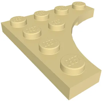 Plate Special 4 x 4 with 3 x 3 Quarter Round Cutout