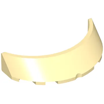 Windscreen 3 x 6 x 1 Curved with Rectangular Stud Holder in Bottom