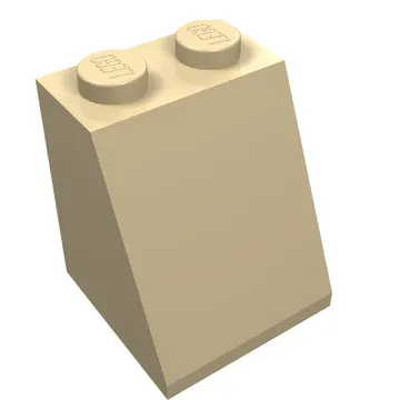 Brick Sloped 65° 2 x 2 x 2 Smooth without Bottom Tube