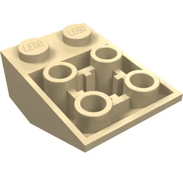 Brick Sloped Inverted 33° 3 x 2, Connections between Studs, Ovoid Bottom Pin