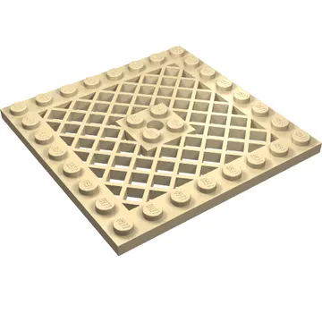 Plate Special 8 x 8 with Grille [Hole in Center]