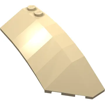 Brick Wedged, Curved 8 x 3 x 2 Open Right