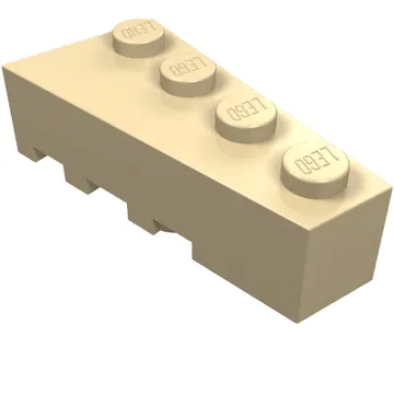 Brick Wedged, Angled 4 x 2 Right