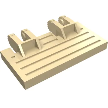 Hinge Train Gate 2 x 4 Locking Dual 2 Fingers with Rear Reinforcements, 9 Teeth