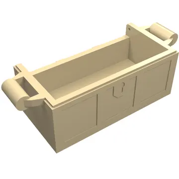 Treasure Chest Bottom with Rear Slots, with Groove