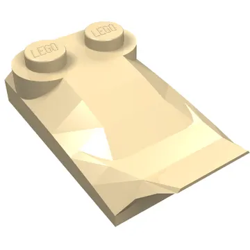Brick Wedged, Curved 2 x 3 x 2/3 Two Studs, Wing End