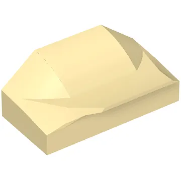 Brick Wedged, Curved 1 x 2 x 2/3 No Studs, Wing End