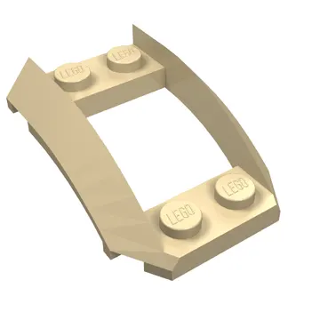 Wheel Arch, Curved Wedge 4 x 3 with 2 x 2 Opening and 4 Studs