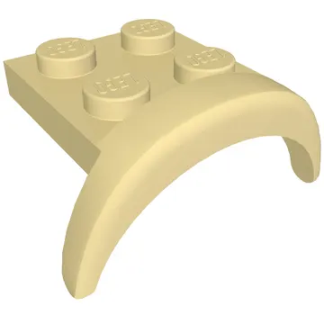Wheel Arch, Mudguard 2 x 3 x 1 1/3 with 2 x 2 Plate
