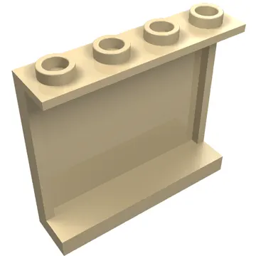 Panel 1 x 4 x 3 [Side Supports / Hollow Studs]