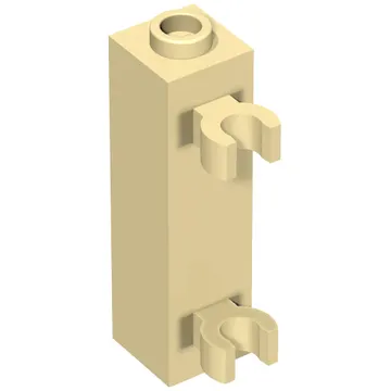 Brick Special 1 x 1 x 3 with 2 Clips Vertical [Hollow Stud, Open O Clips]