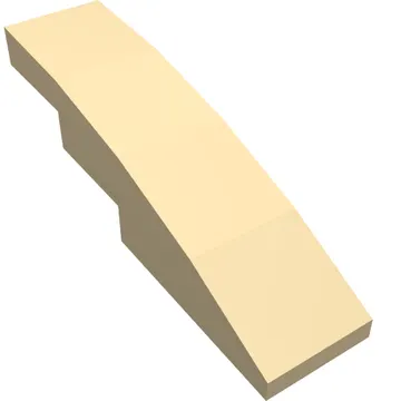 Brick Curved 4 x 1 No Studs [Stud Holder with Asymmetric Ridges]