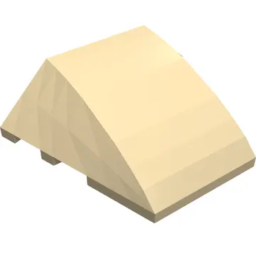 Brick Wedged, Curved 4 x 3 No Studs [Plain]