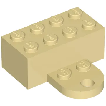 Brick Magnet 2 x 4 with Round Plate 2 x 2