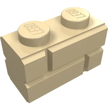 Brick Special 1 x 2 with Masonry Brick Profile