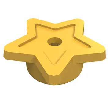 Tile, Star with Stud Holder, Pin Hole