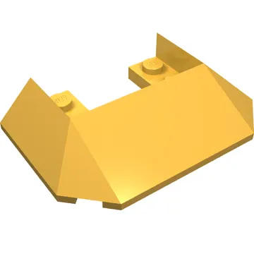 Brick Wedged, Sloped 45° 6 x 4 Double / 33°, 5 Bottom Tubes [Train Roof]