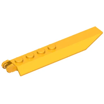 Hinge Plate 1 x 8 Locking with Angled Side Extensions, Squared Plate Underside, 7 Teeth