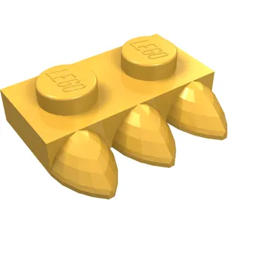 Plate Special 1 x 2 with Three Teeth [Tri-Tooth]