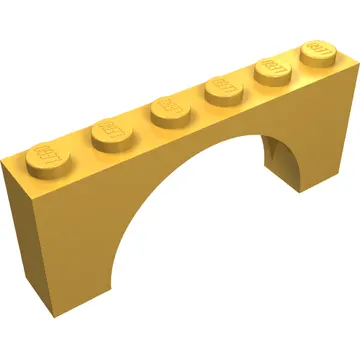 Brick Arch 1 x 6 x 2 - Thin Top without Reinforced Underside [New Version]