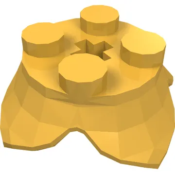 Plant, Leaves, Round 2 x 2 x 2/3 with + Axle Hole and 4 Leaf Extensions
