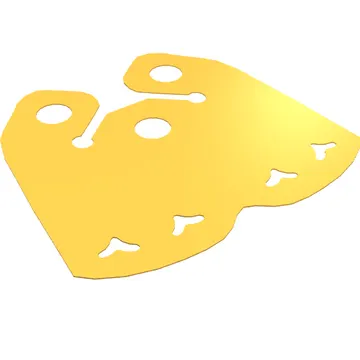 Neckwear Cape, Short, Curved Bottom, 3 Top Holes and Heart Shaped Holes