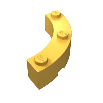 Brick Round Corner 4 x 4 Macaroni Wide with 3 Studs