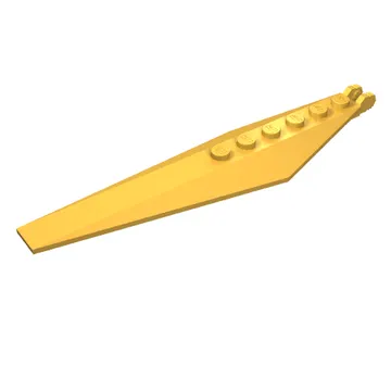 Hinge Plate 1 x 12 Locking with Angled Side Extensions and Tapered Ends, 7 Teeth