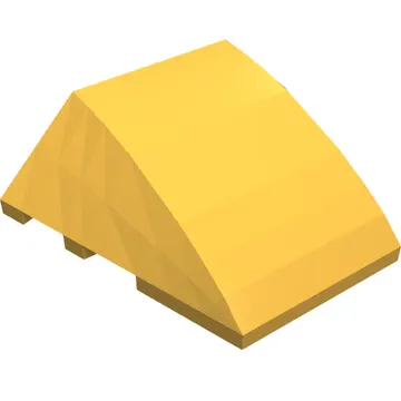 Brick Wedged, Curved 4 x 3 No Studs [Plain]