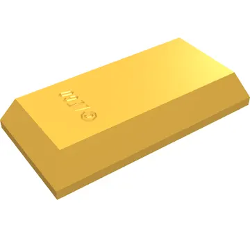 Tile Special 1 x 2 with Sloped Walls AKA Money / Gold Bar [Ingot]