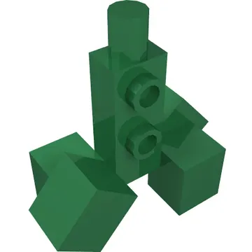 Creature Torso Blocky with Cube Feet (Minecraft Creeper)