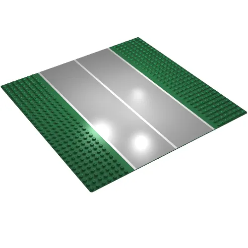 Baseplate 32 x 32 with 7-Stud Straight with Plain Narrow Runway / Road Print