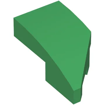 Brick Wedged, Curved 2 x 1 with Stud Notch Left