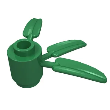 Plant, Round 1 x 1 - 3 Bamboo Leaves