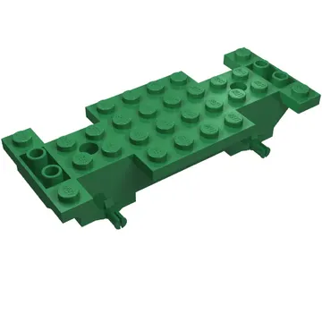 Vehicle Base 4 x 10 x 1 2/3, Inverted Slope Double, 1 x 2 Cutouts