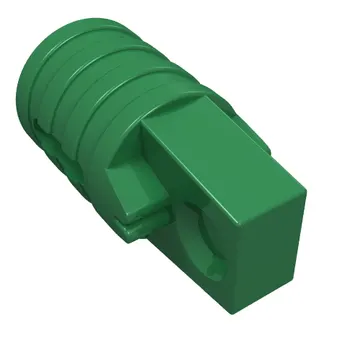 Hinge Cylinder 1 x 2 Locking with 1 Finger and Axle Hole On Ends