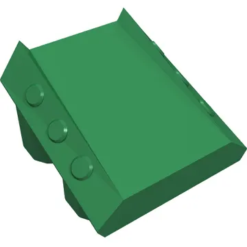 Brick Sloped 2 x 2 No Studs, with 3 Side Pistons Raised Edges