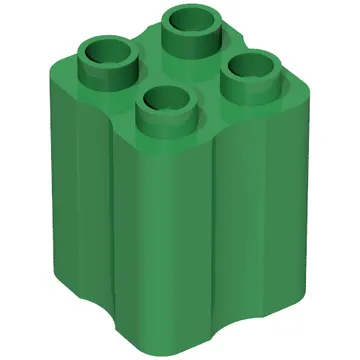 Duplo Brick 2 x 2 x 2 with Indented Sides (Tree Trunk)