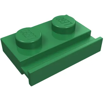Plate Special 1 x 2 with Door Rail